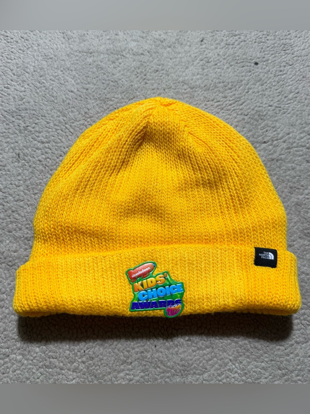 The North Face Beanie Adult OS Nickelodeon Kids Choice Award 2023 Patch Yellow